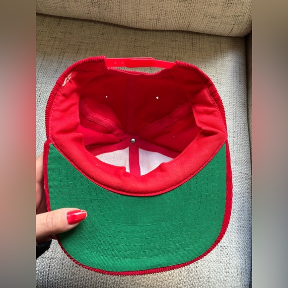 VTG Red Corduroy SnapBack Hat - Picture 6 of 9